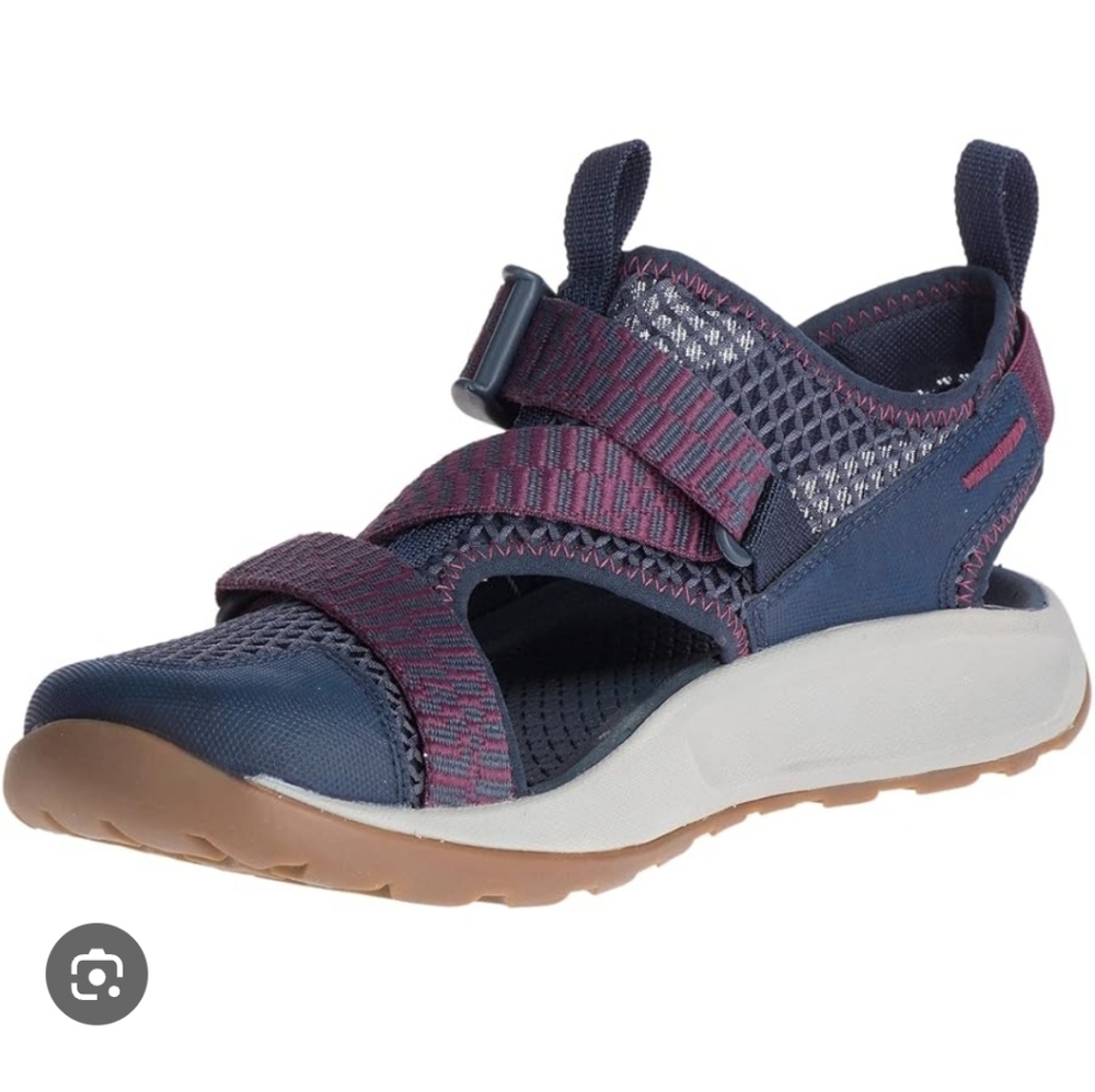 Chaco Women's Sandals - Navy and Burgundy Size 11